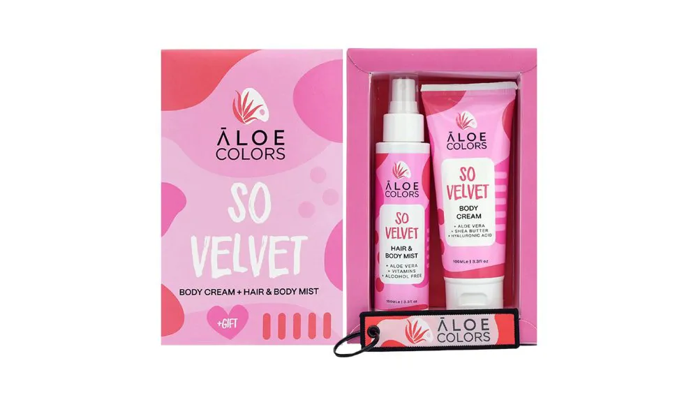 Aloe+ Colors So Velvet! Gift Set Body Cream 100ml & Hair and Body Mist 100ml