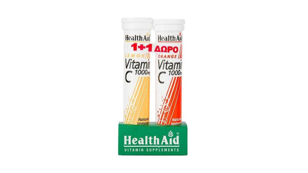 Health Aid Vit C Λεμόνι 1000mg 20 Eff.tabs