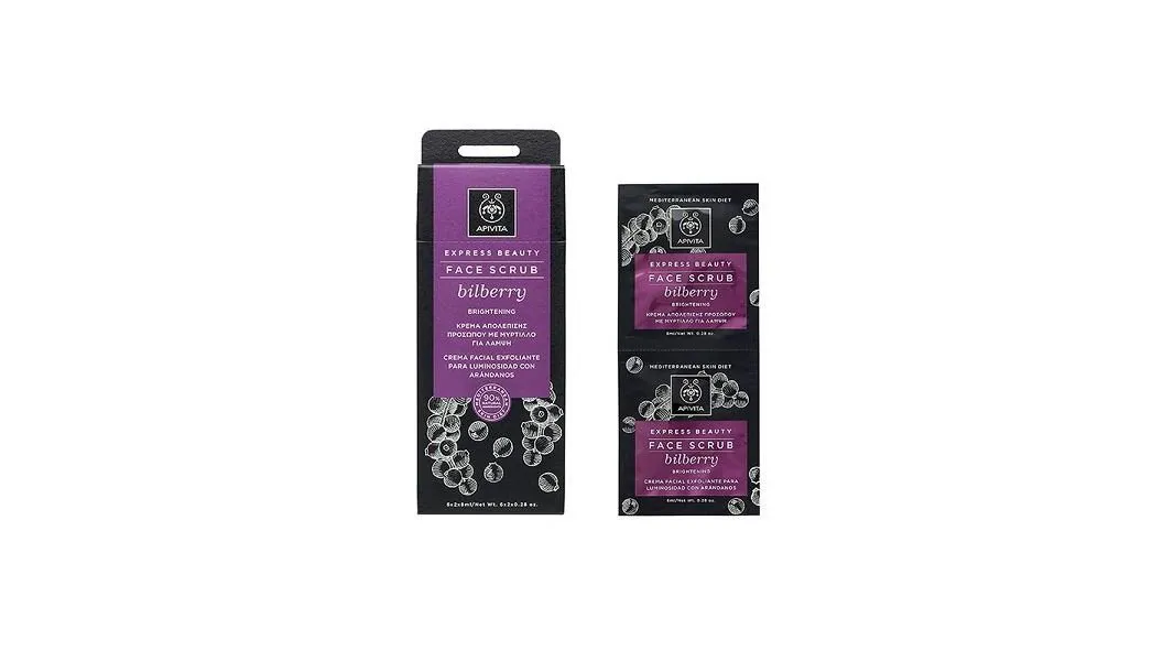 Apivita Express Beauty New Face Scrub Bilberry 2x8ml