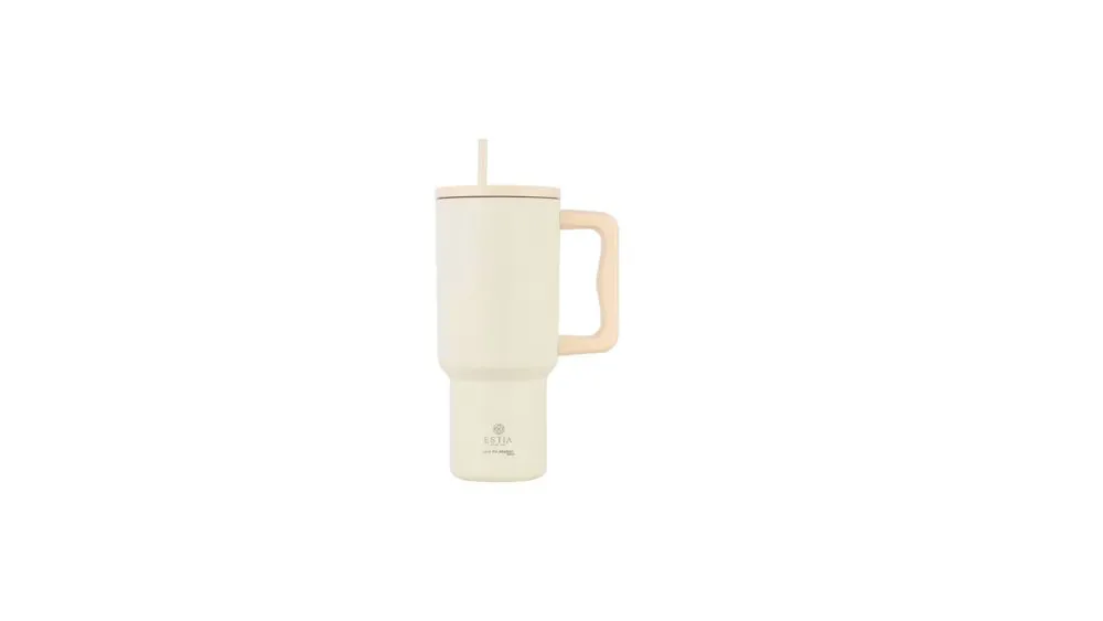 Estia Straw Tumbler 900ml Lily White