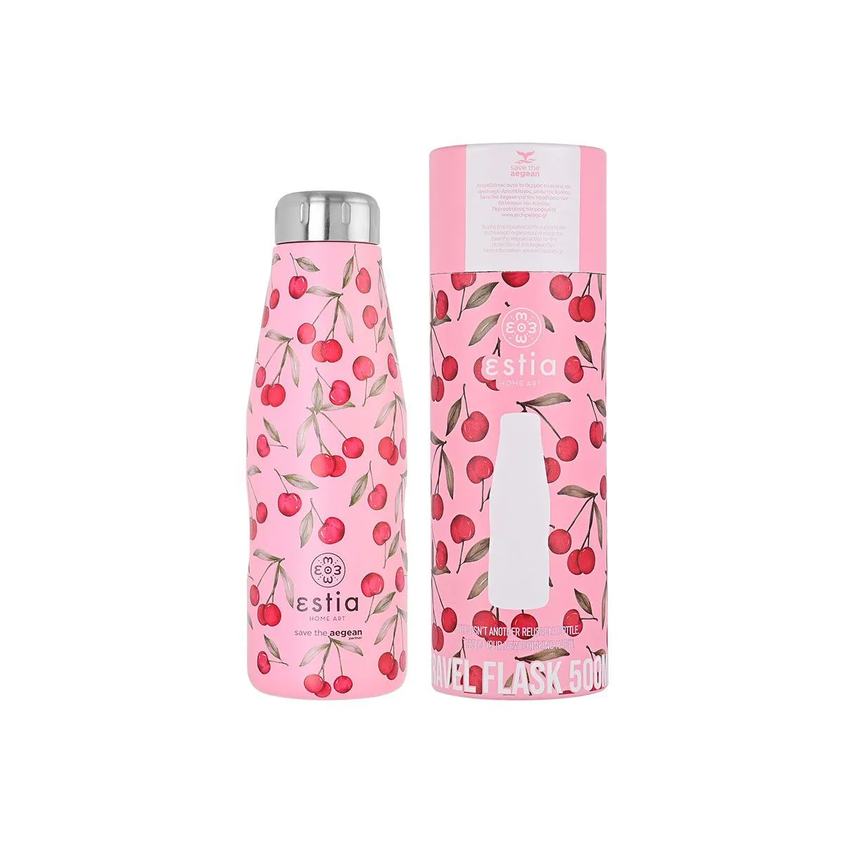 Estia Travel Flask 500ml Cherry Rose