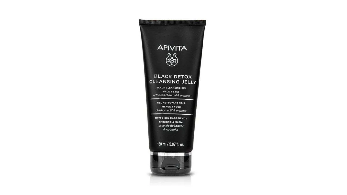 Apivita Black Detox Cleansing Jelly Μαύρο Gel Καθαρισμού 150 ml