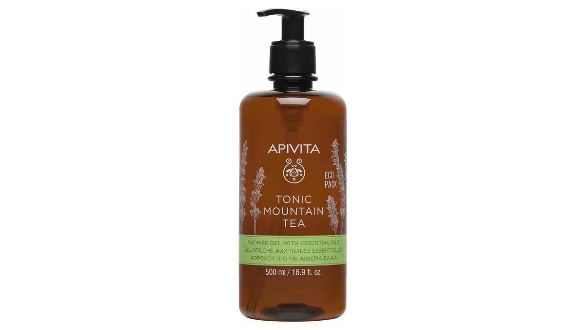 Apivita Shower Gel Tonic Mountain Tea Αφρόλουτρο με Αιθέρια Έλαια 500ml