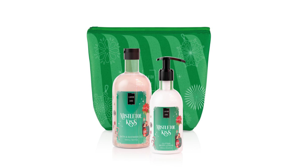 Lavish Care Mistletoe Kiss Bath & Shower Gel + Glitter Body Lotion