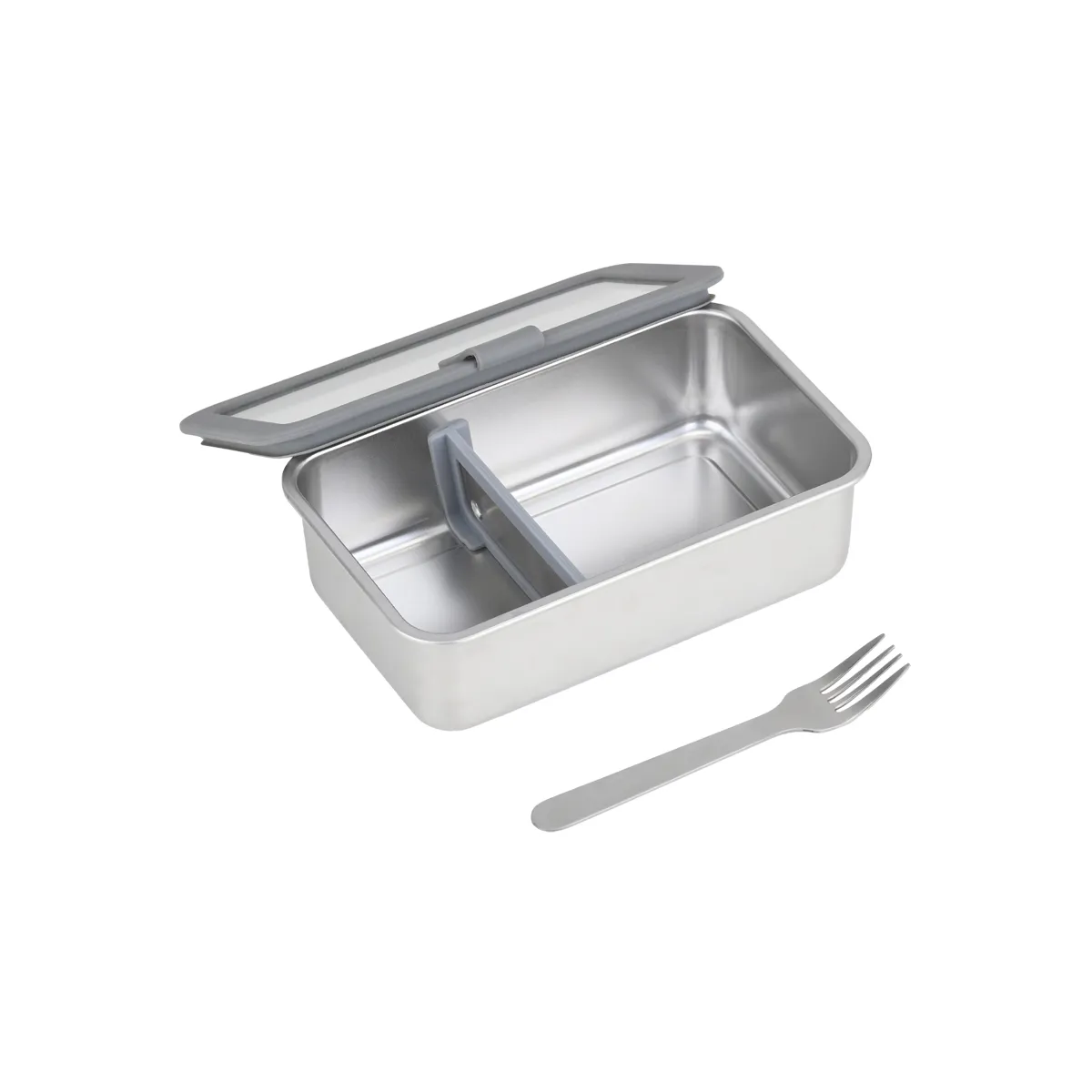 Estia Φαγητοδοχειο Ανοξείδωτο 1250ml με Γυαλινο καπάκι και Πιρούνι