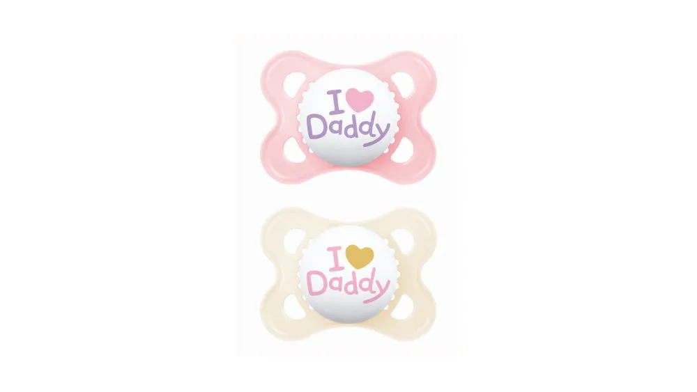 Mam Πιπίλα I Love  Daddy 2-6m (σιλικόνη) x2 Girl