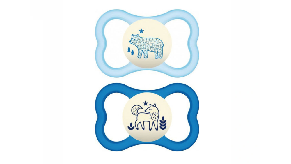 Mam Πιπίλα Air Night 6-16m (σιλικόνη) x2 Girl