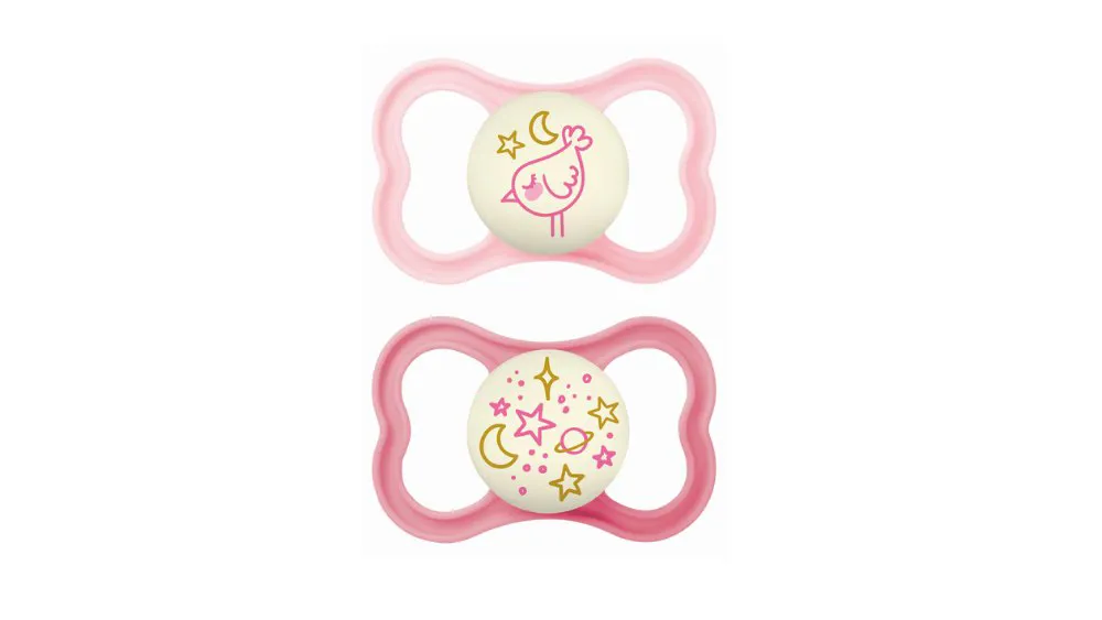 Mam Πιπίλα Supreme Night 6-16m (σιλικόνη) x2Girl