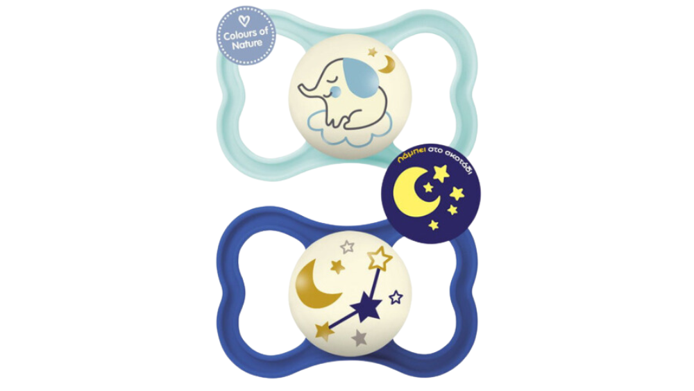 Mam Πιπίλα Air Night 16m+ (σιλικόνη) x2 Unisex