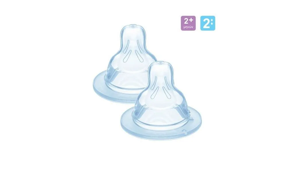 Mam Θηλη X2 Μεγεθος 2 Σιλικόνη 2+ Μεσαια Ροη