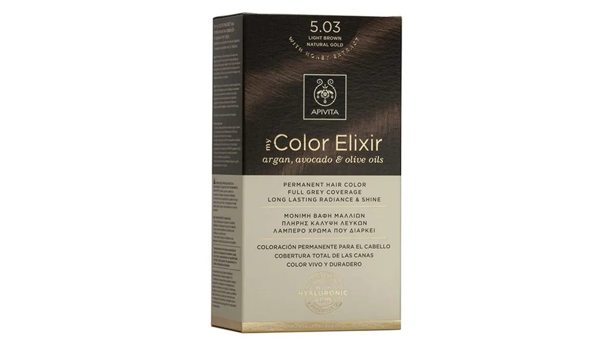 Apivita My Color Elixir N5.03 Καστανό Ανοιχτό Φυσικό Μελί 50 ml + Γαλάκτωμα Ενεργοποίησης 75 ml