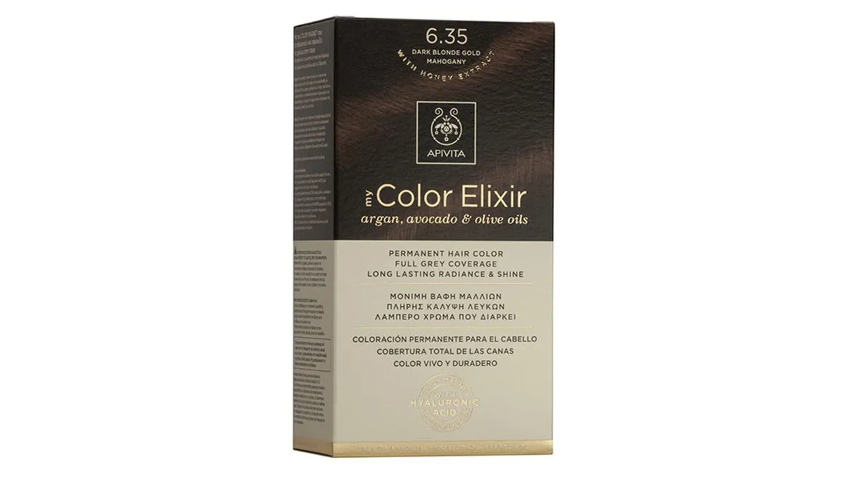 Apivita My Color Elixir N6.35 Ξανθό Σκούρο Μελί Μαόνι 50 ml + Γαλάκτωμα Ενεργοποίησης 75 ml