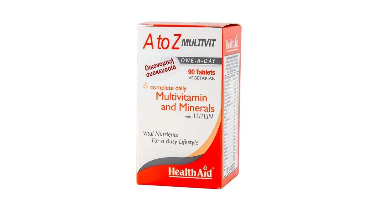 Health Aid A to Z Multivit Minerals Plus with Lutein 90tabs