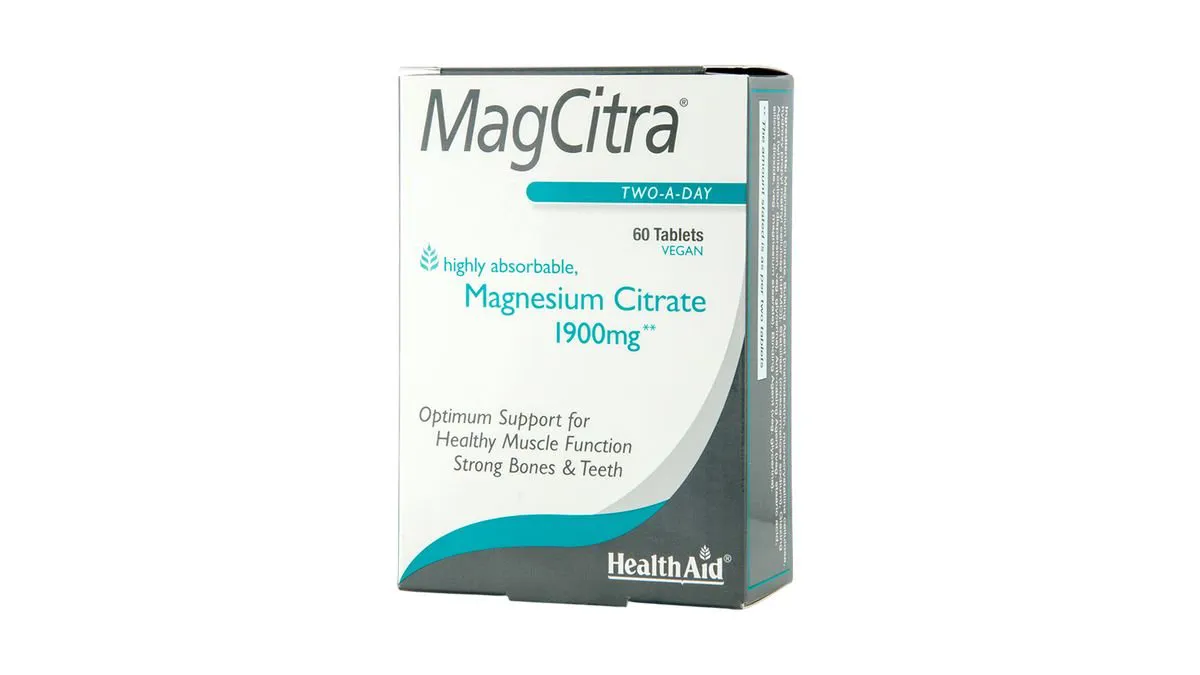 Health Aid MagCitra Magnesium Citrate 1900mg 60tabs