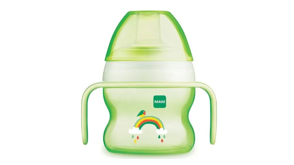 Mam Starter Cup Πρασινο Πλαστικό Ποτηράκι 4m+ Rainbow 150ml