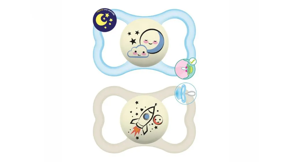 Mam Πιπίλα Supreme Night 6-16m (σιλικόνη) x2