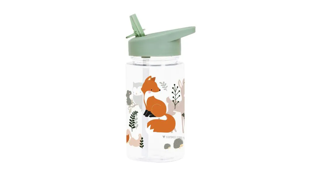 A Little Lovely Company Παγούρι με Καλαμάκι Forest Friends 450ml