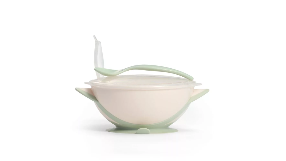 Babyono Μπολ Πλαστικο με Βεντούζα και κουταλάκι Μέντα 6+