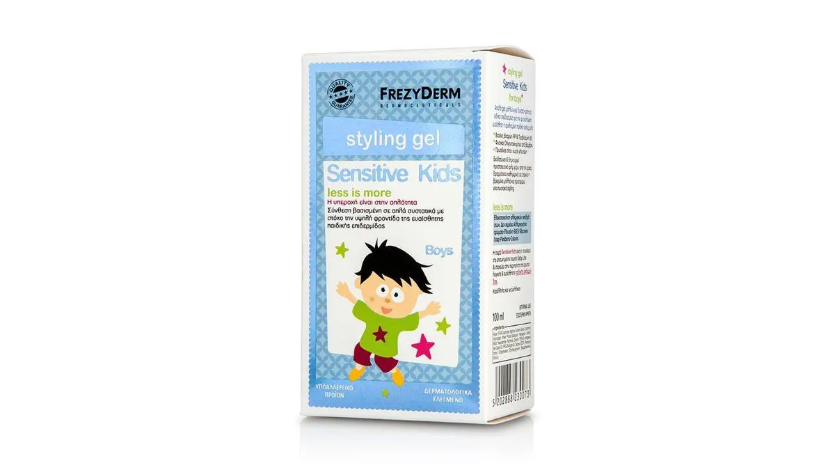 Frezyderm SENSITIVE KIDS Hair Styling Gel Απαλό Gel για δυνατό κράτημα που παράλληλα θρέφει & τονώνει την τρίχα 100 ml