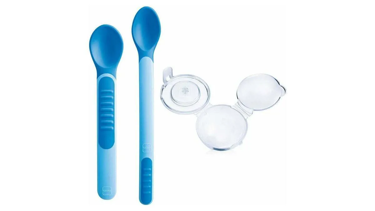Mam Heat Spoons Κουταλάκια Θερμοευαισθητα & Θήκη 6+ Μηνών Αγόρι Χ2