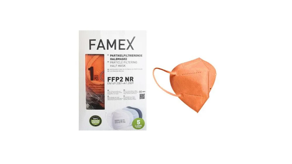 Μάσκες KN95 - FFP2 Πορτοκαλί Χ10