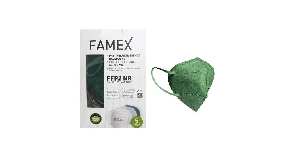Μάσκα KN95 - FFP2 Πράσινο Σκούρο