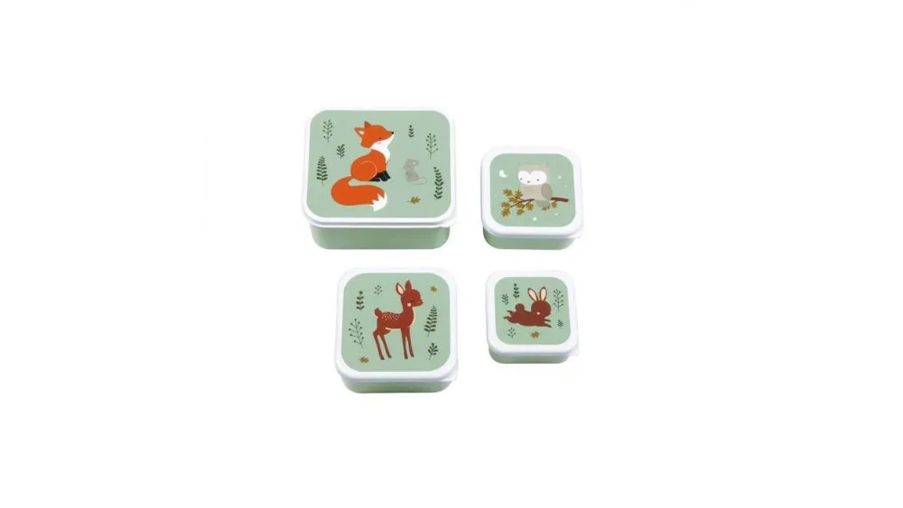 A Little Lovely Company Lunch & Snack Box Set Forest Friends
