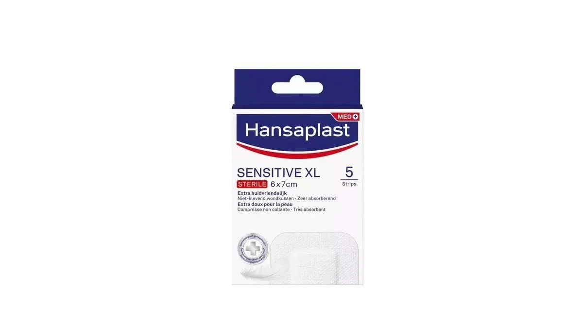Hansaplast Med+ Sensitive XL Sterile 6x7cm 5τμχ