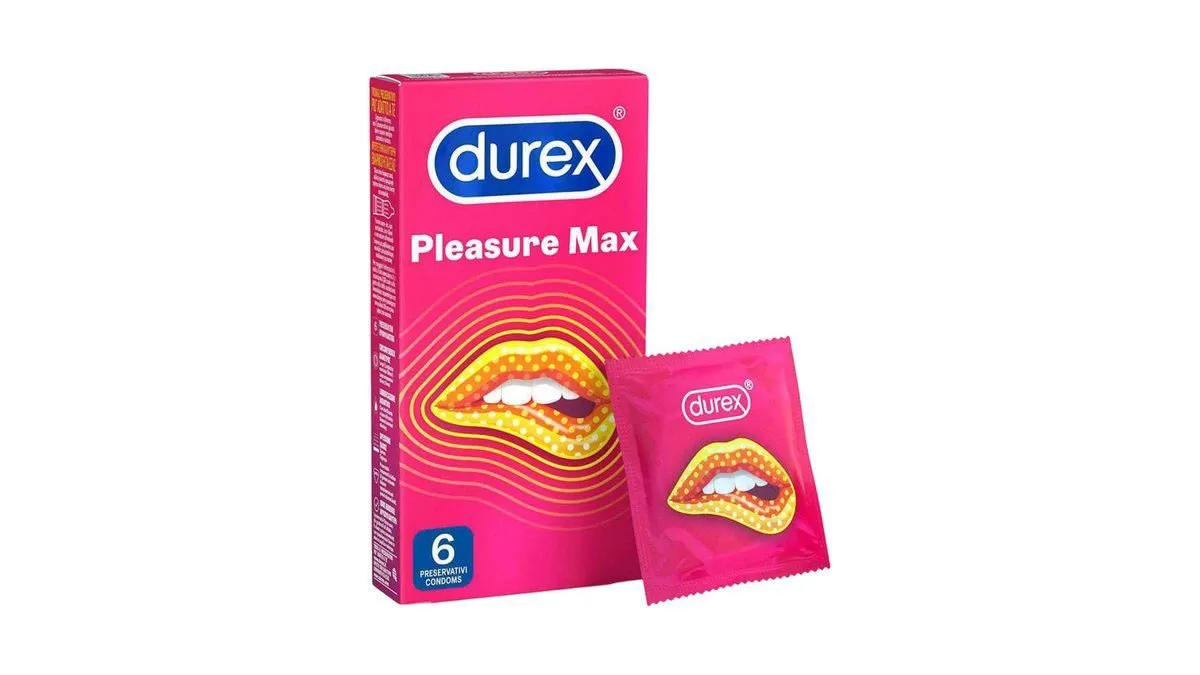 Durex Προφυλακτικά με Κουκίδες & Ραβδώσεις Pleasure Μax 6 τμχ