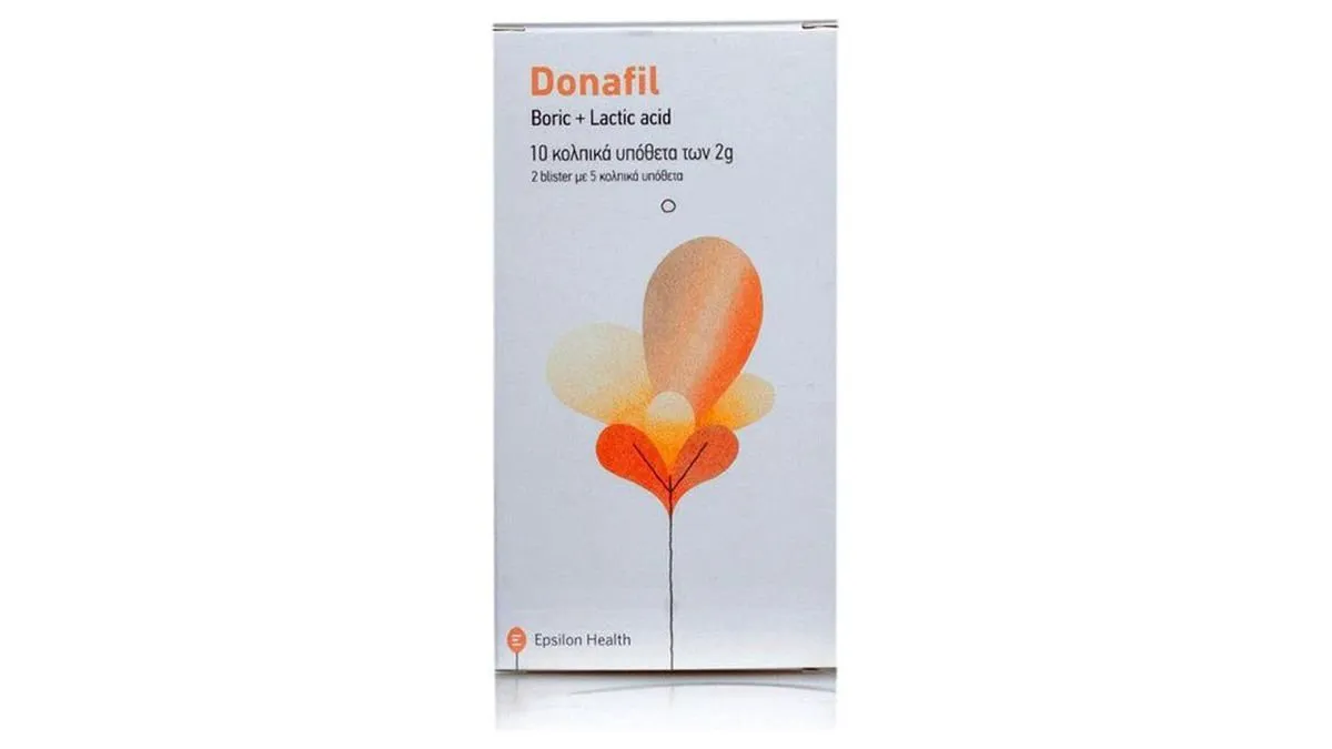 Epsilon Health Donafil Boric & Lactic Acid Vaginal Ovules 2g 10pcs