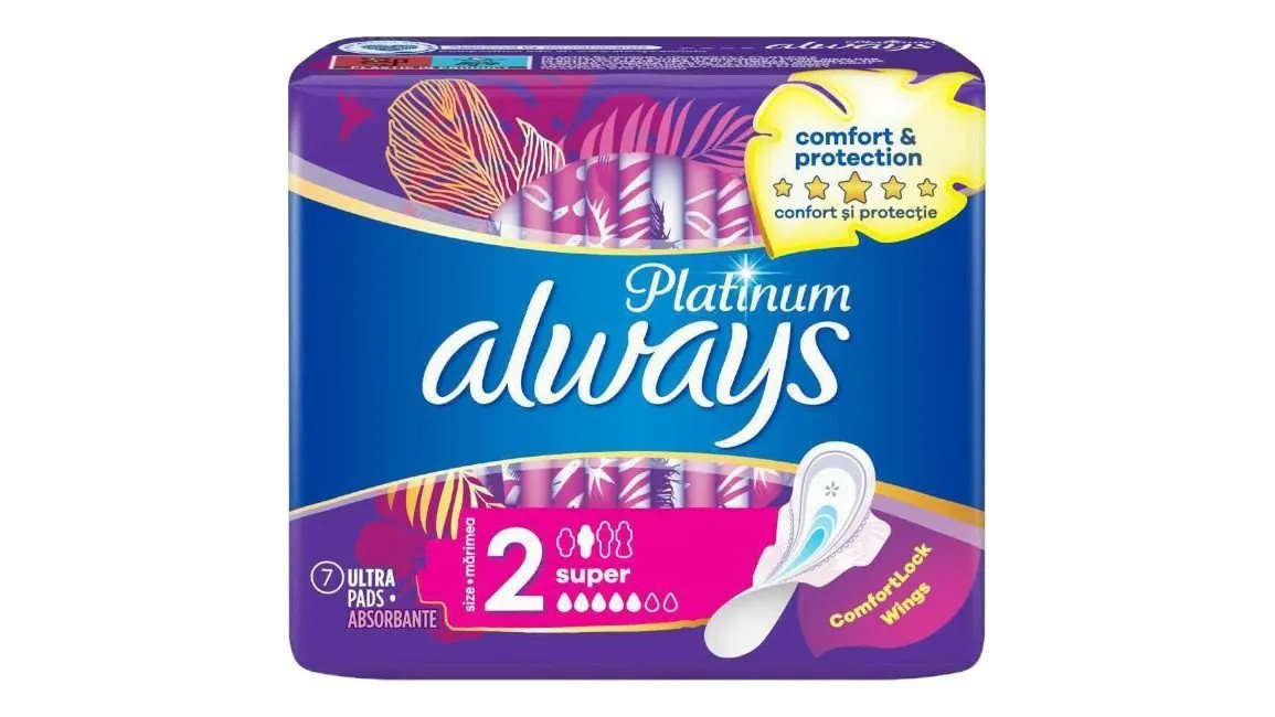 Always Platinum Ultra Super Plus No2 Σερβιέτες Με Φτερά x7 τμχ