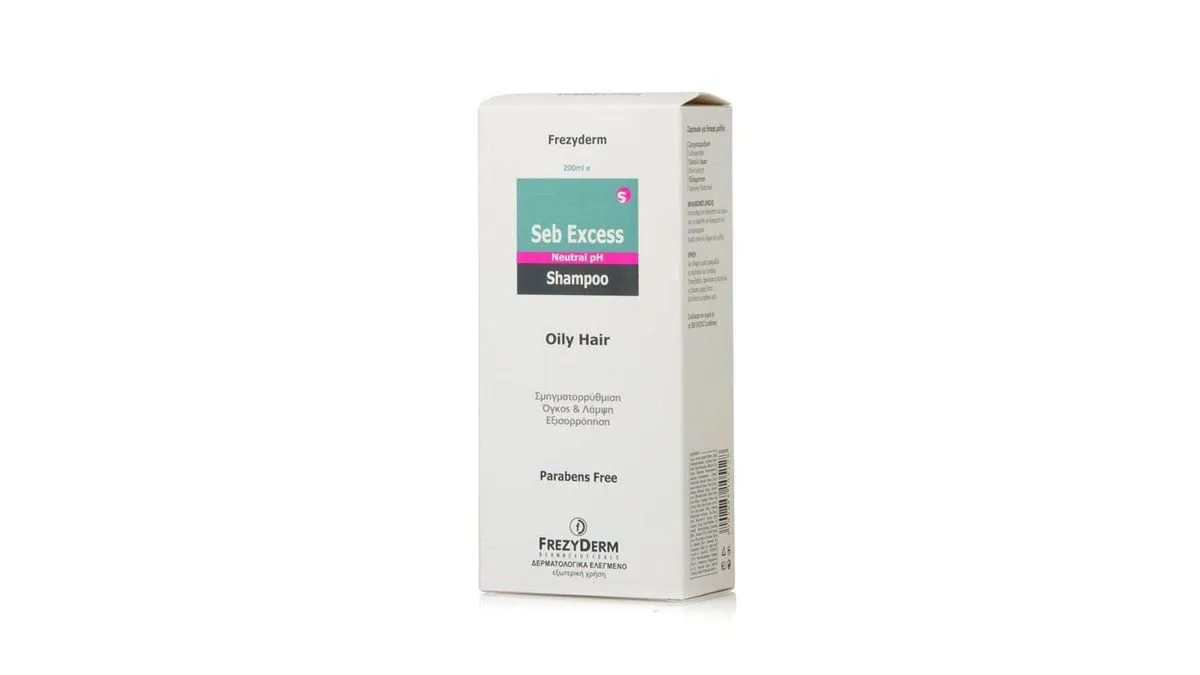 Frezyderm Seb Excess Shampoo Απαλό Σαμπουάν που ρυθμίζει & εξισορροπεί τη Λιπαρότητα 200 ml