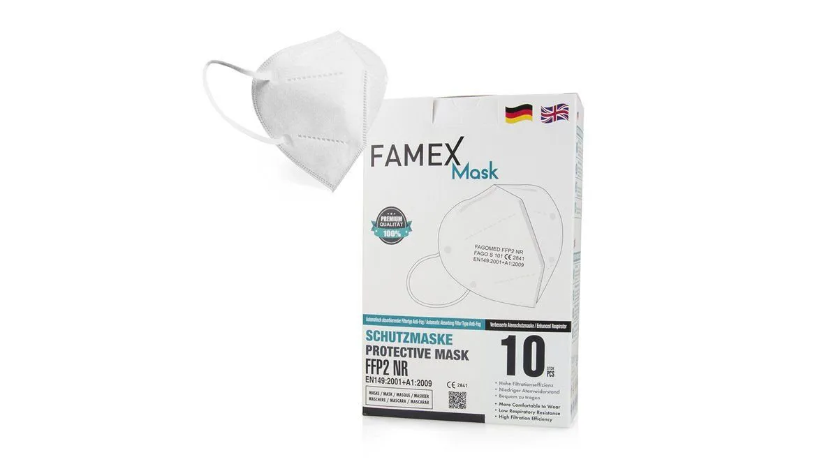 Famex Μασκα Κν95 Ασπρη Χ10