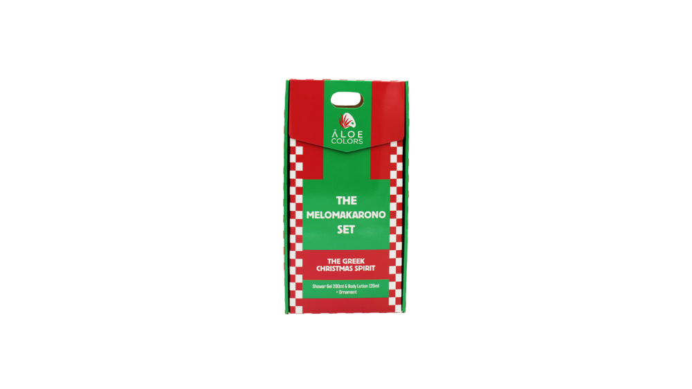 ALOE + COLORS SET MELOMAKARONO SHOWER GEL & BODY LOTION & ORNAMENT