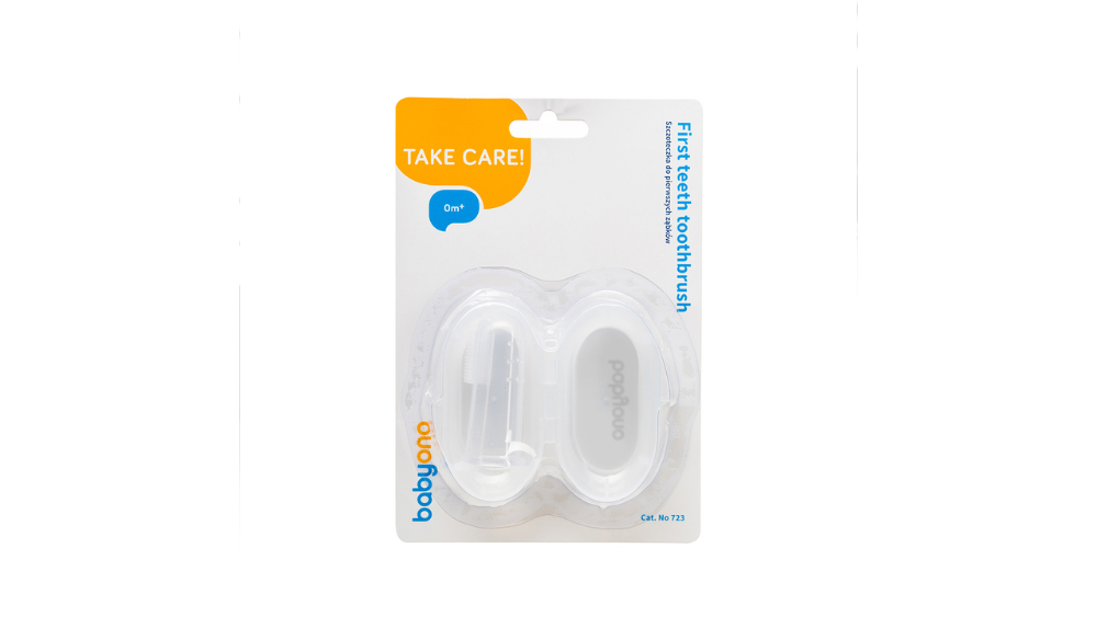 BabyOno Δαχτυλική οδοντόβουρτσα διάφανη