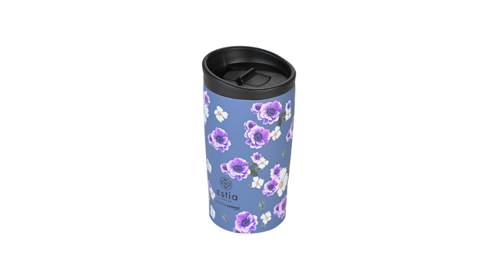 Estia Travel Mug 350ml Garden Blue