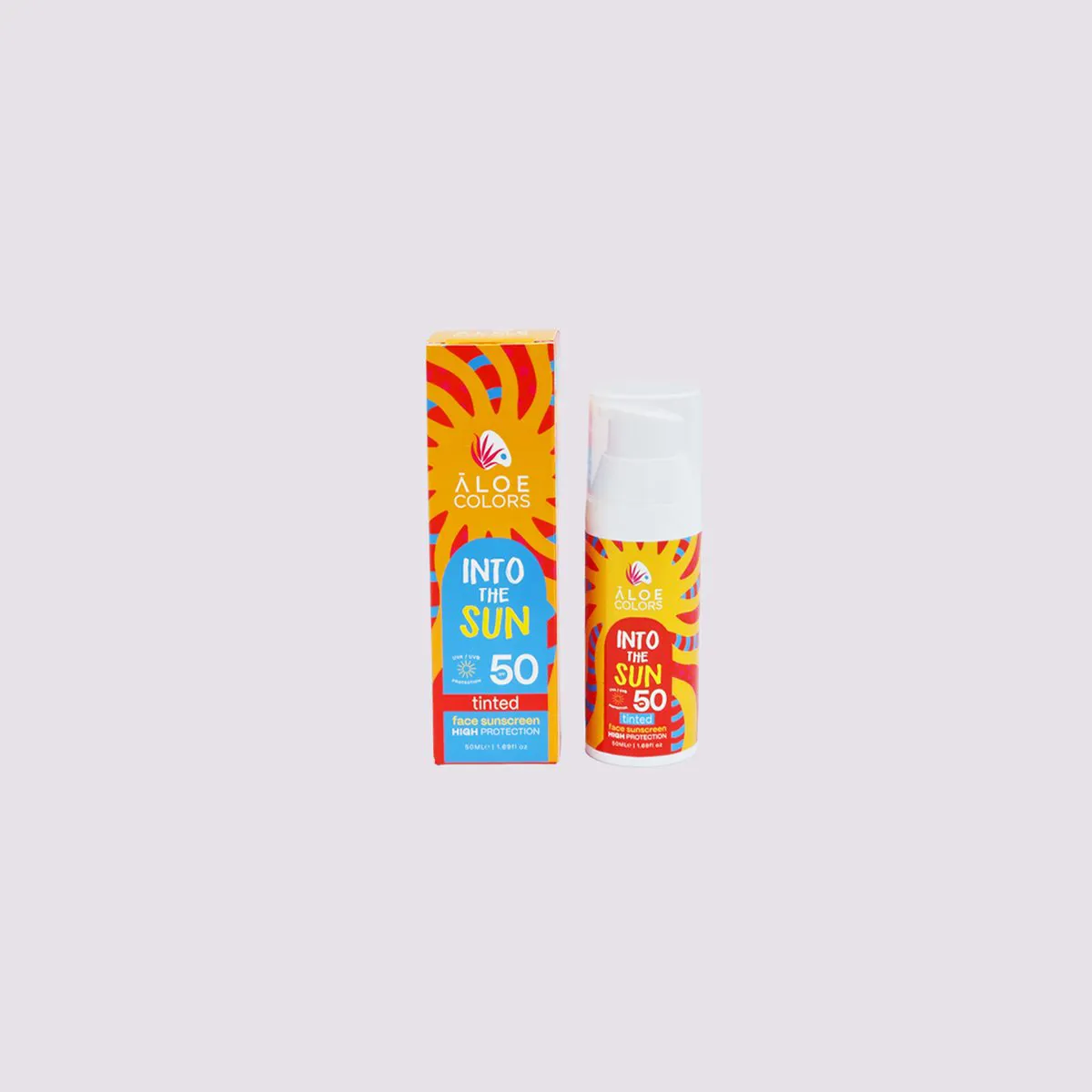 Aloe + Colors Into The Sun Face Sunscreen spf50 Tinted 50ml