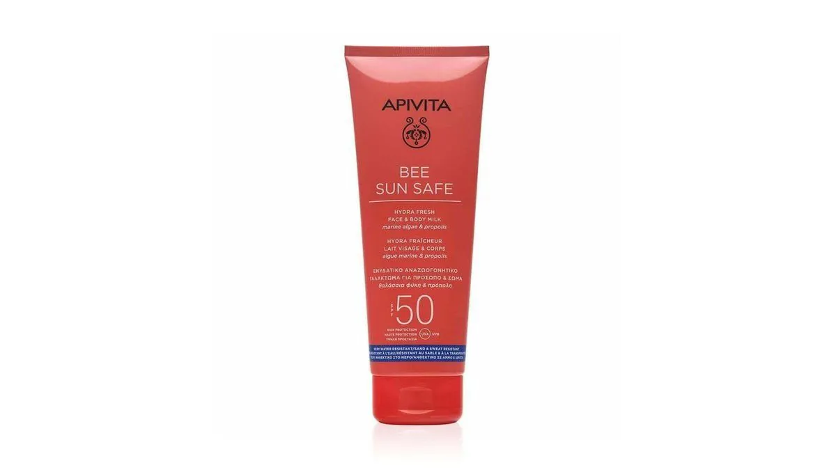 Apivita Bee Sun Safe Hydra Fresh Face & Body Milk Ενυδατικό Αντηλιακό Γαλάκτωμα για Πρόσωπο & Σώμα SPF50 200 ml