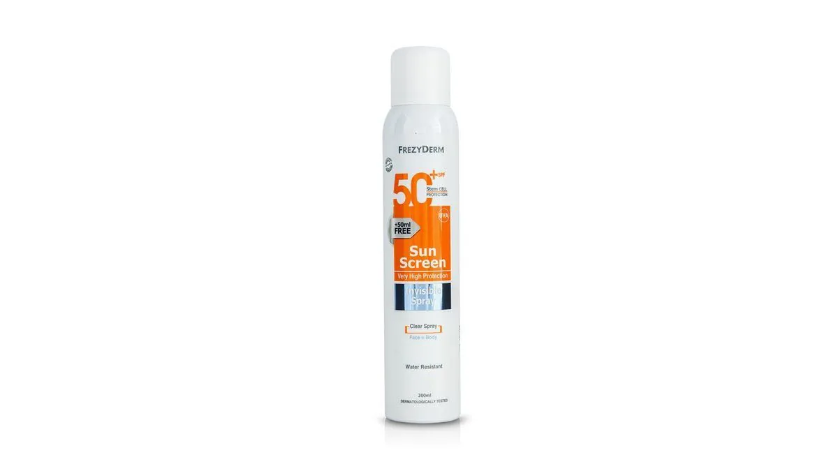 Frezyderm Sun Screen Invisible SPF50+ Αντηλιακό Διάφανο Spray Προσώπου & Σώματος 200 ml