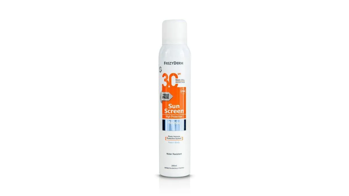 Frezyderm Sun Screen Mousse SPF30 Αντηλιακό Προσώπου & Σώματος σε Μορφή Αφρού 150 ml & Δώρο ΕΠΙΠΛΕΟΝ ΠΟΣΟΤΗΤΑ 50 ml