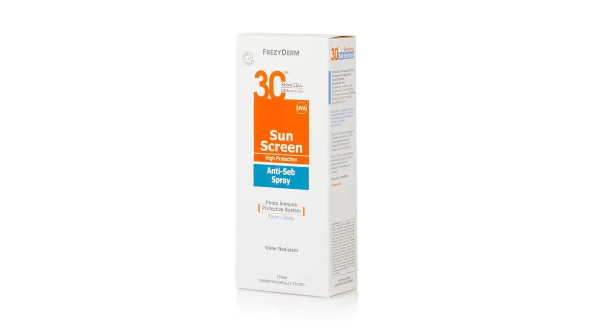 Frezyderm Sun Screen Spray-Anti-Seb SPF 30,150 ml