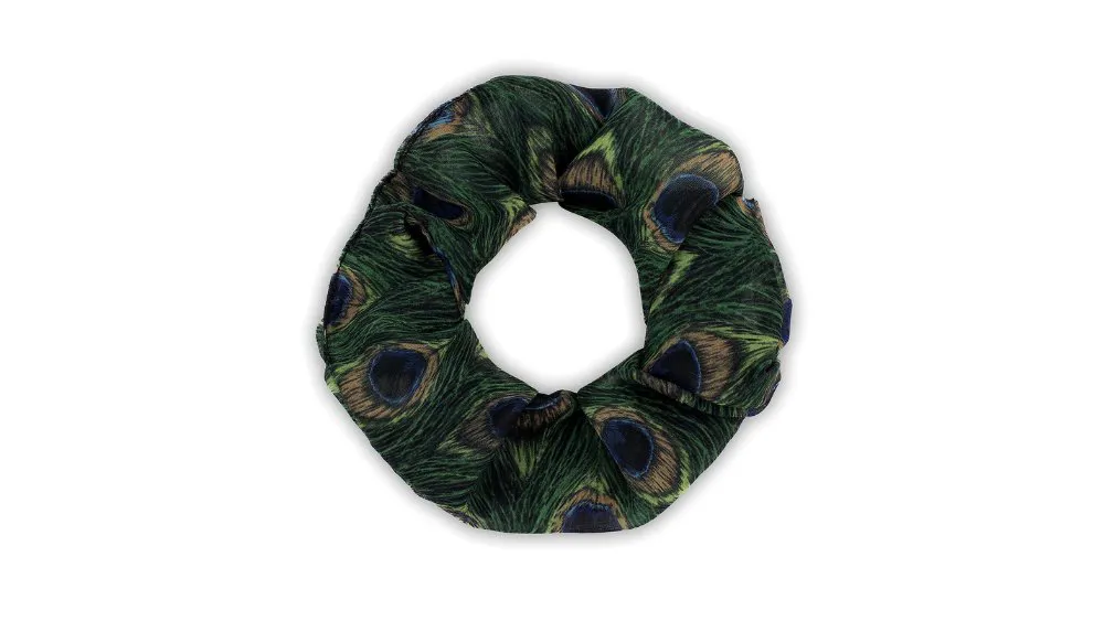 See My Bag Scrunchie Peacock